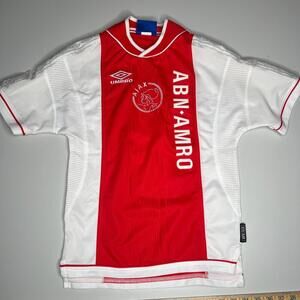 1999/00 Ajax Amsterdam Home Football Shirt Machlas #9 Umbro Youth XL (164 cm)